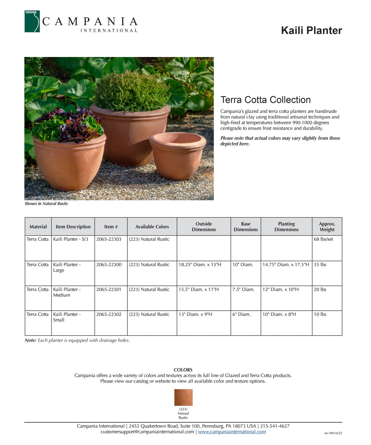 Kaili Glazed Terra Cotta Planter Set of 3