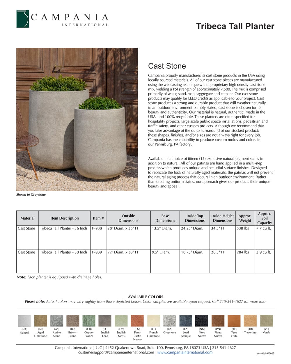 Tribeca Tall Planter