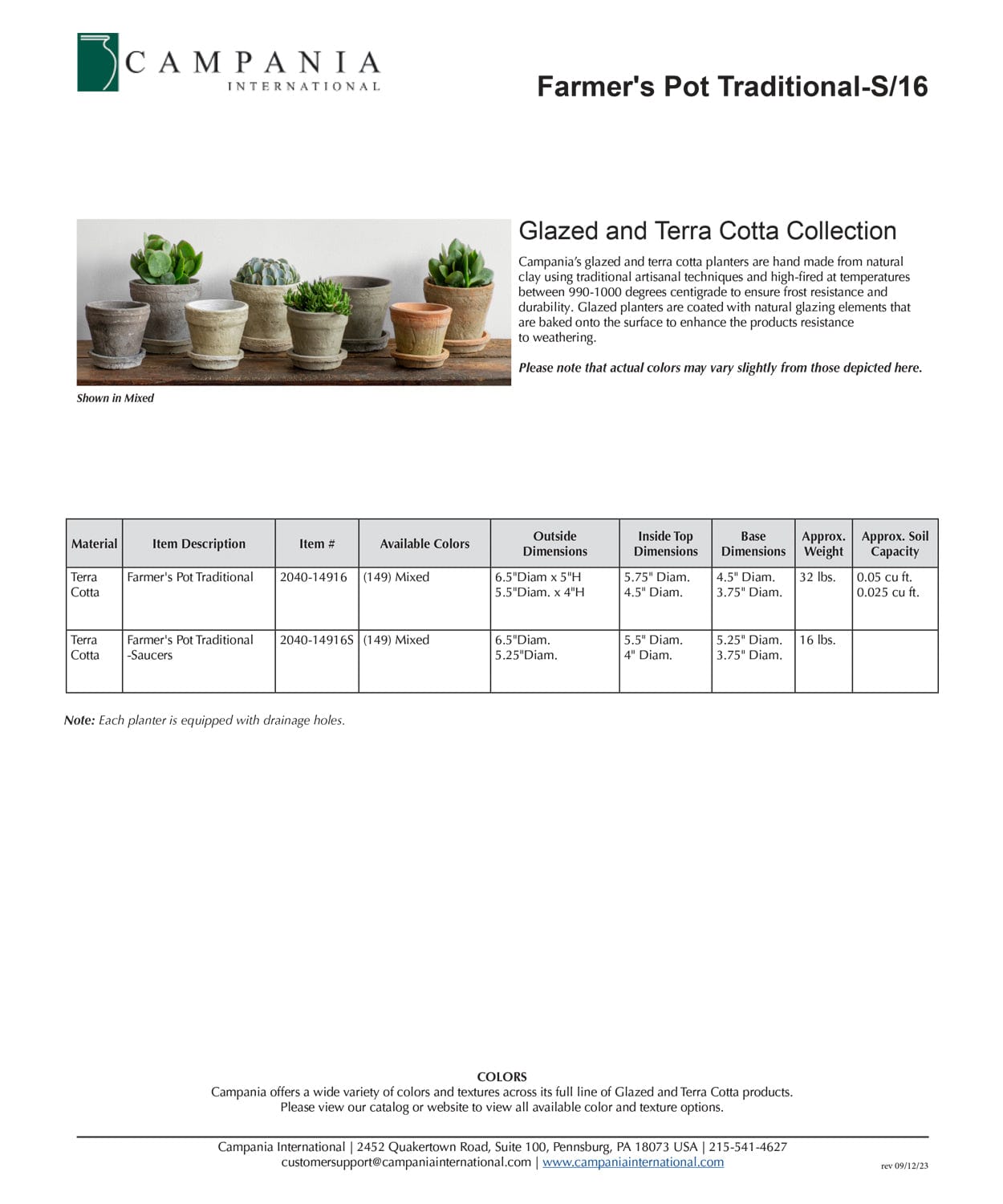 Farmer’s Pot Traditional Mixed - Set of 16 in Cotswold White