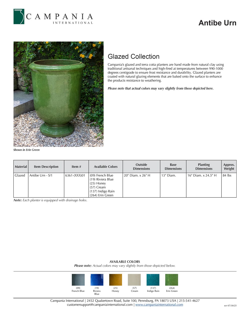 Antibe Urn Planter | Glazed Collection