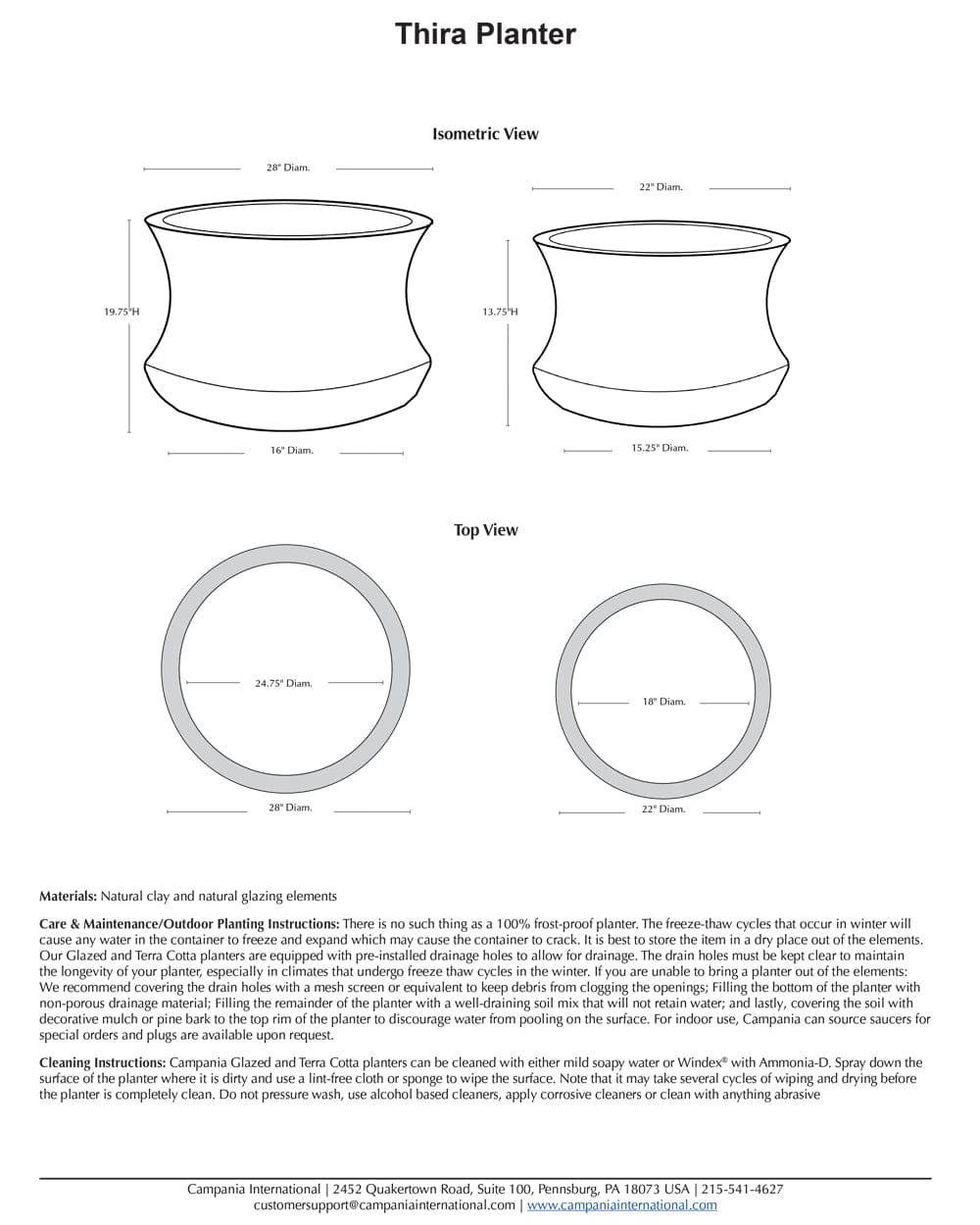 Thira Planter Nested Set of 2 | Aegean Collection