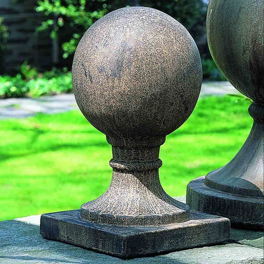 Sphere Square Base Small  Cast Stone Garden Statue