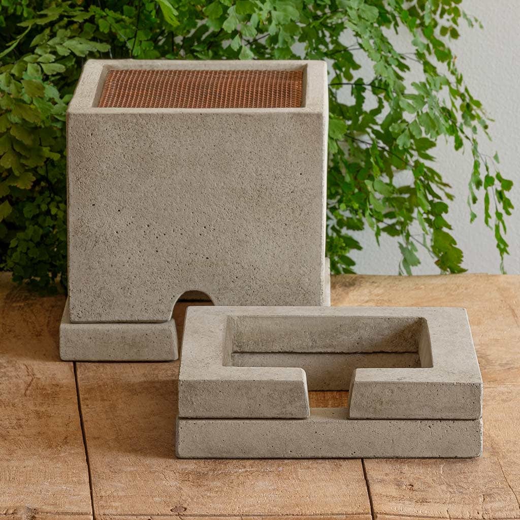 Square Wide Fountain Splash Guard with Riser