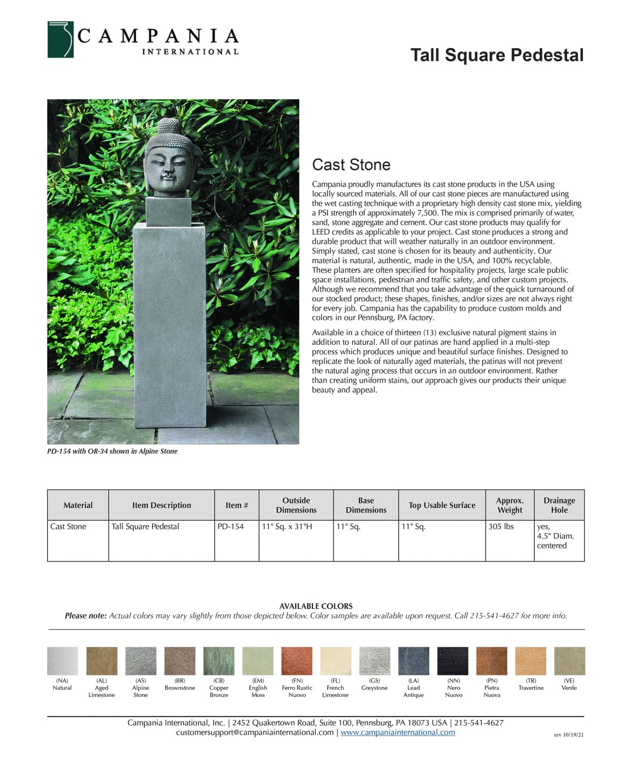 Tall Square Pedestal for Urns and Statues - Shop Planter Risers