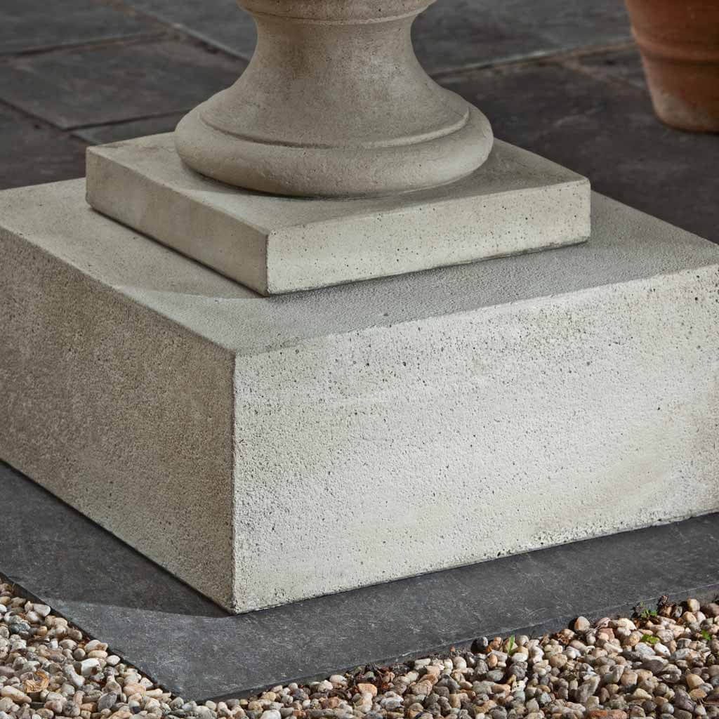 Textured Low Square Pedestal for Urns and Statues