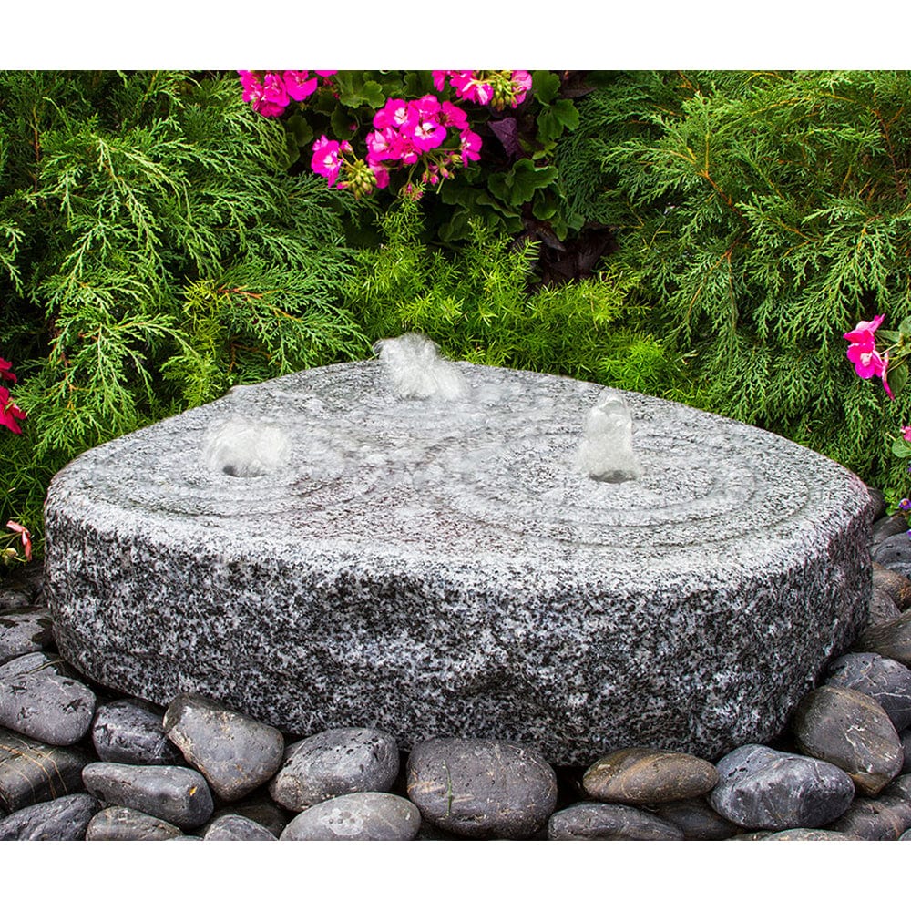 Triple Circle Granite Stone Fountain - Outdoor Art Pros