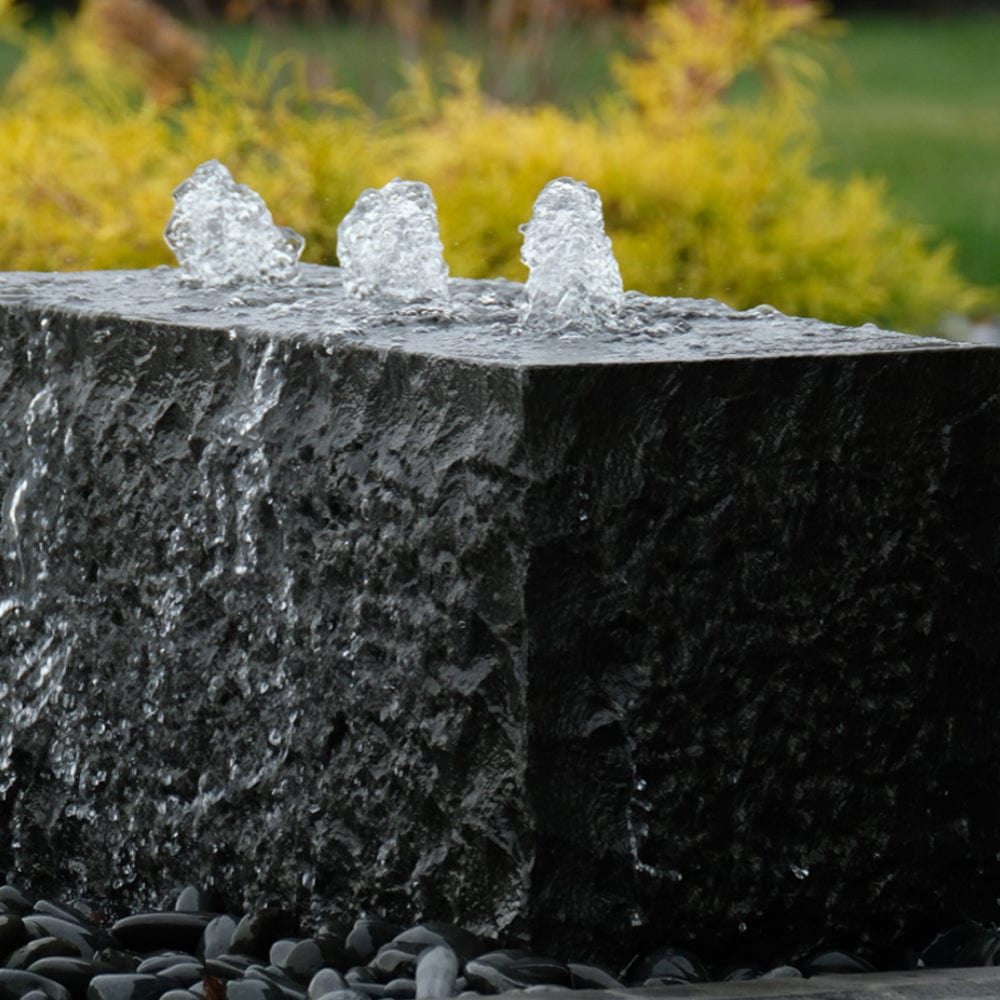 Triple Drilled Yasuyuki Stone Fountain - Outdoor Art Pros