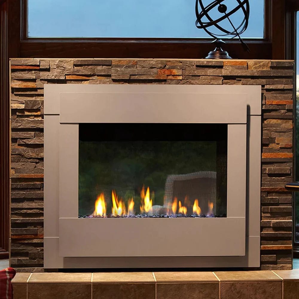 Twilight 36" Modern Indoor/Outdoor See-Through Gas Fireplace with IntelliFire (NG) - Outdoor Art Pros