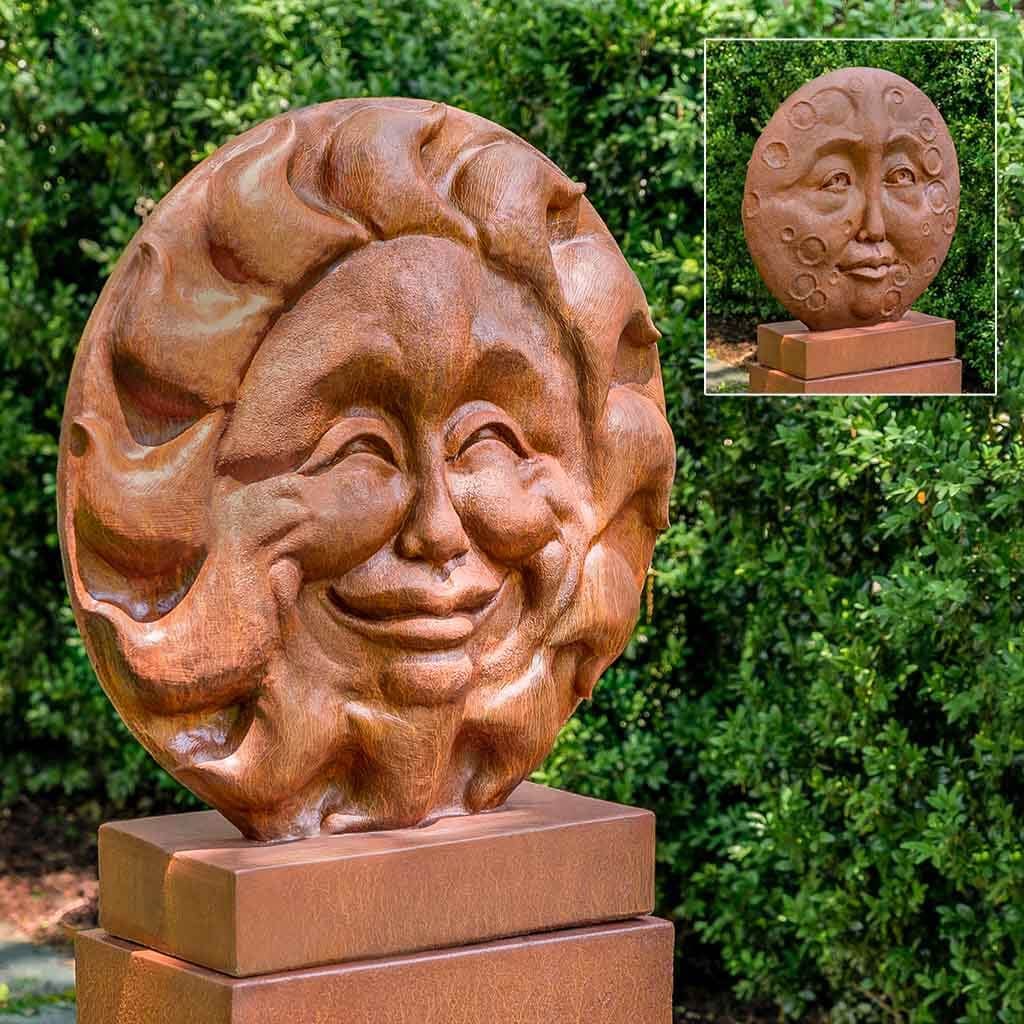 Vernal Equinox Cast Stone Garden Statue | Sun and Moon Statue