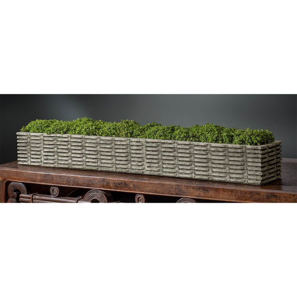 Weft Long Cast Stone Planter