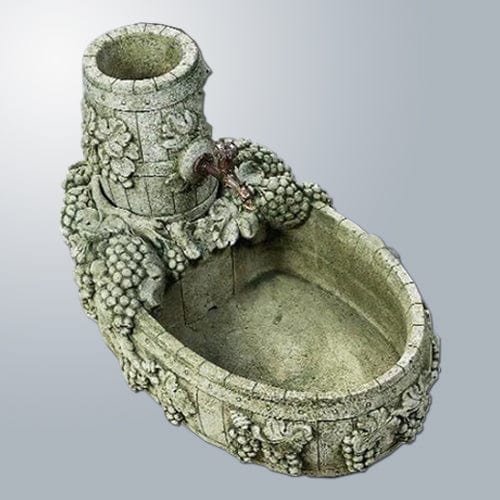 Wine Barrel Outdoor Water Fountain for Spout