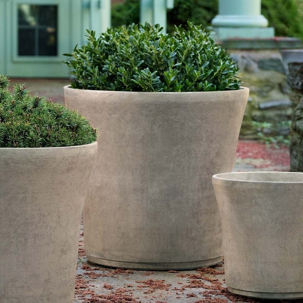 Cloche Extra Large Lightweight Cast Stone Concrete Planter in Brown