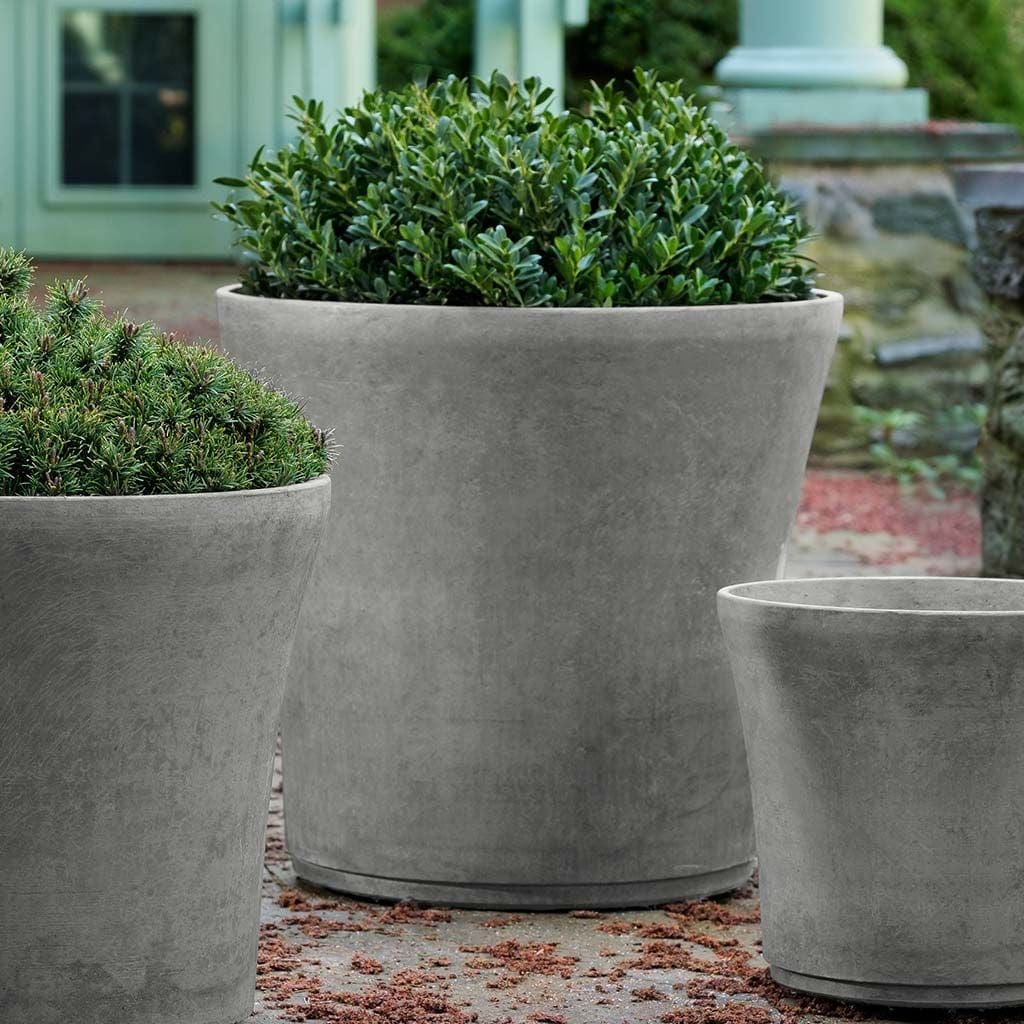 Cloche Extra Large Lightweight Cast Stone Concrete Planter in Grey