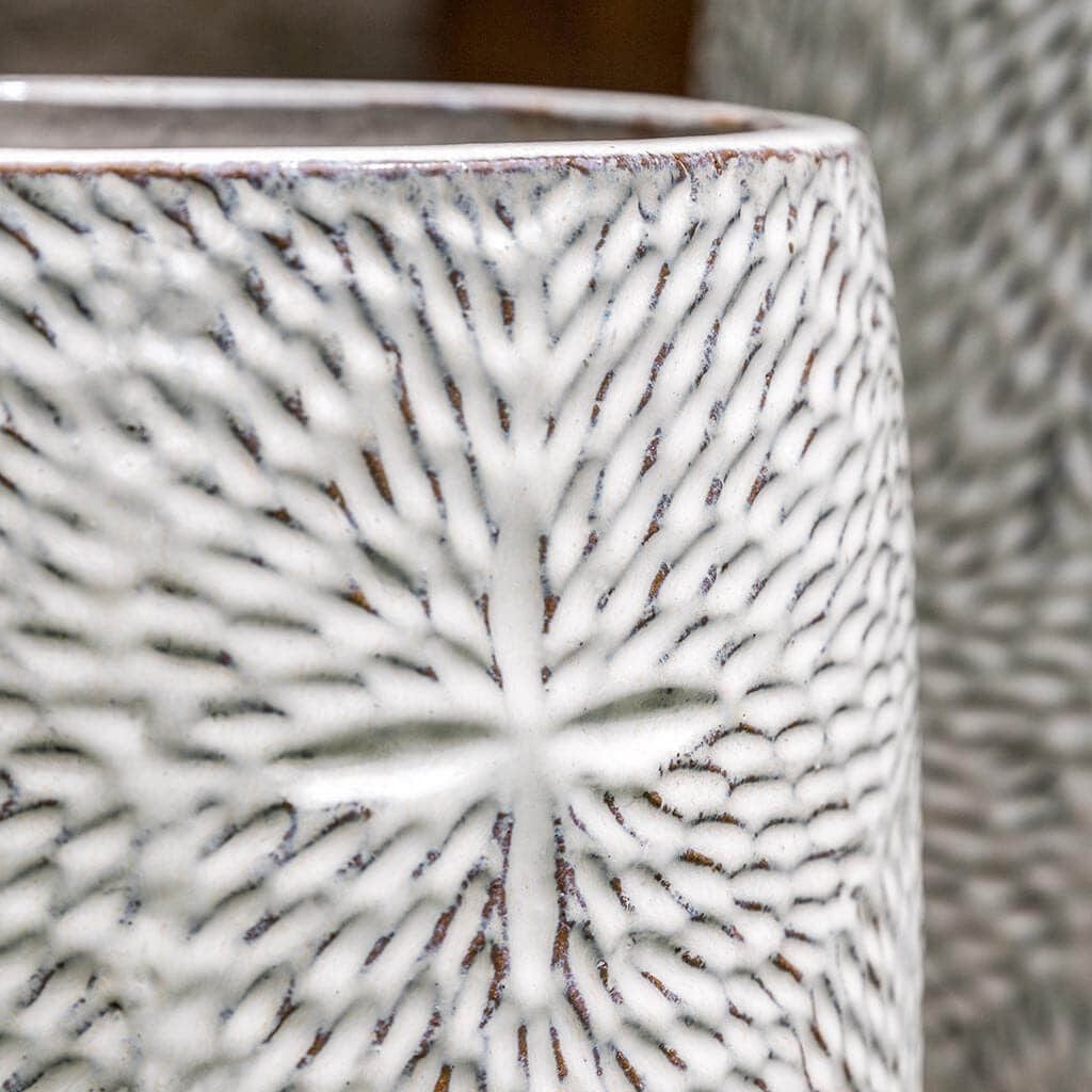 Sand Dollar Tall Planter Nested Set of 2 | Glazed Collection