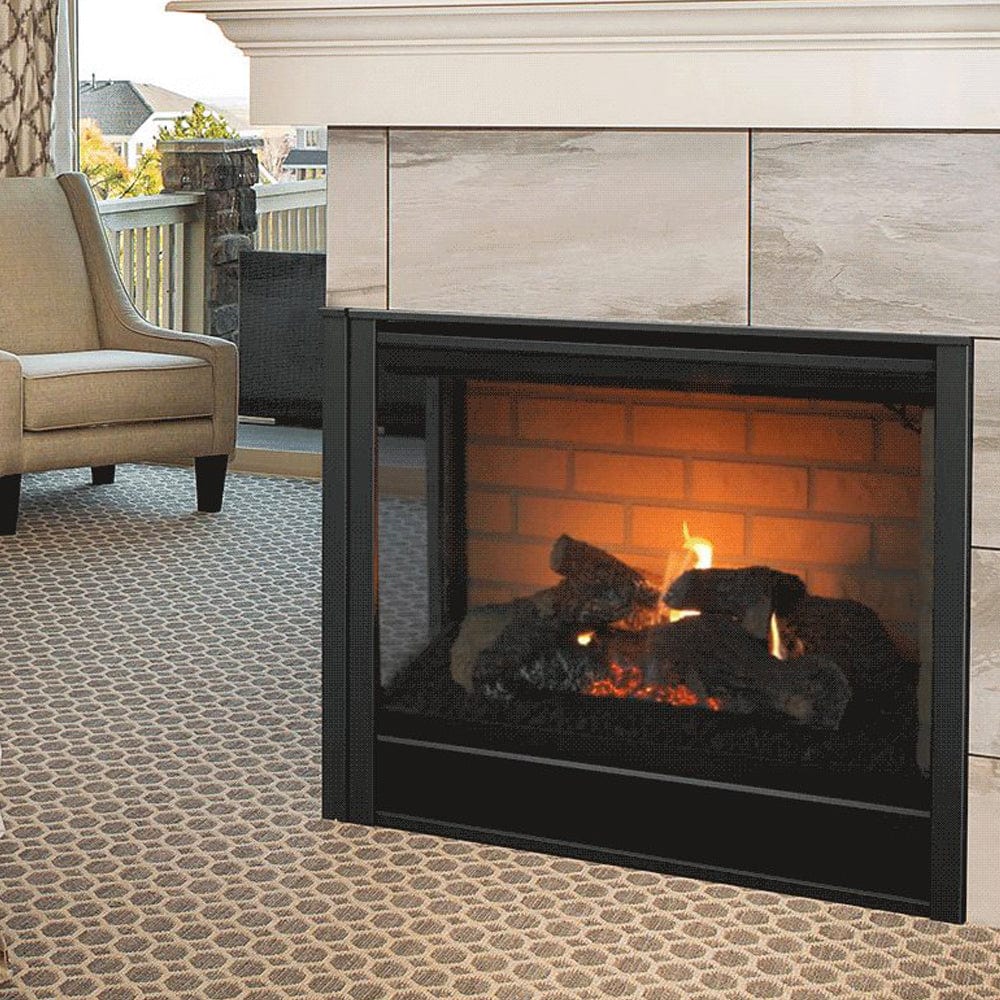 Majestic 36" Corner Direct Vent Multi Side Top/Rear Gas Fireplace with Intellifire Touch Ignition - Outdoor Art Pros