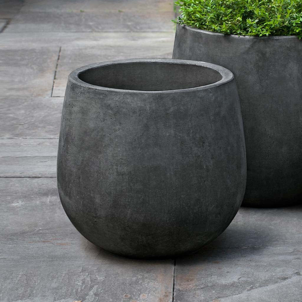 Montrose | Lightweight Cast Stone Concrete Planter in Charcoal