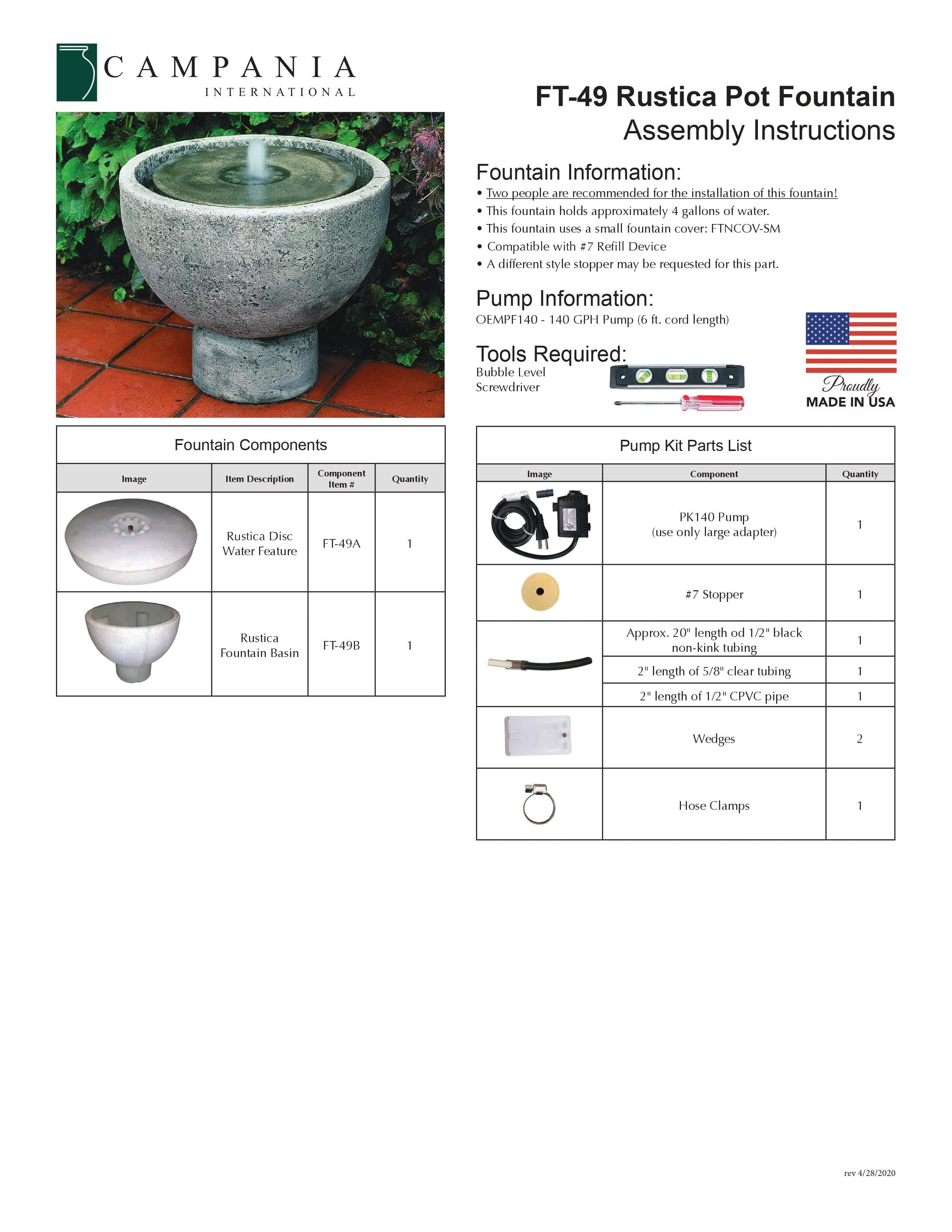 Rustica Pot Garden Water Fountain - Outdoor Art Pros