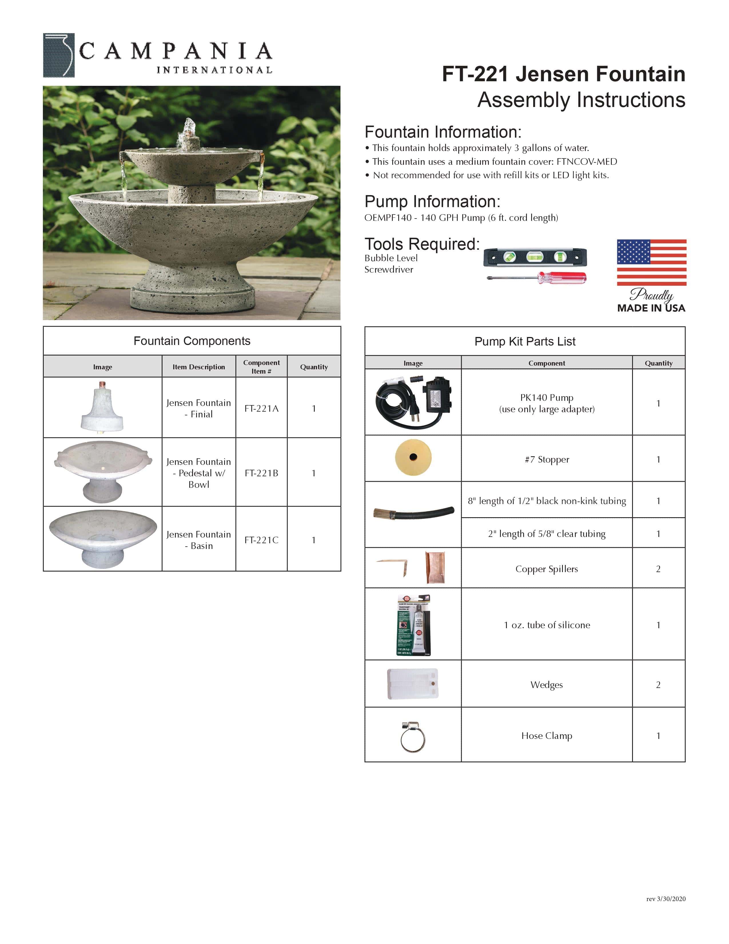 Jensen Oval Garden Water Fountain - Outdoor Art Pros