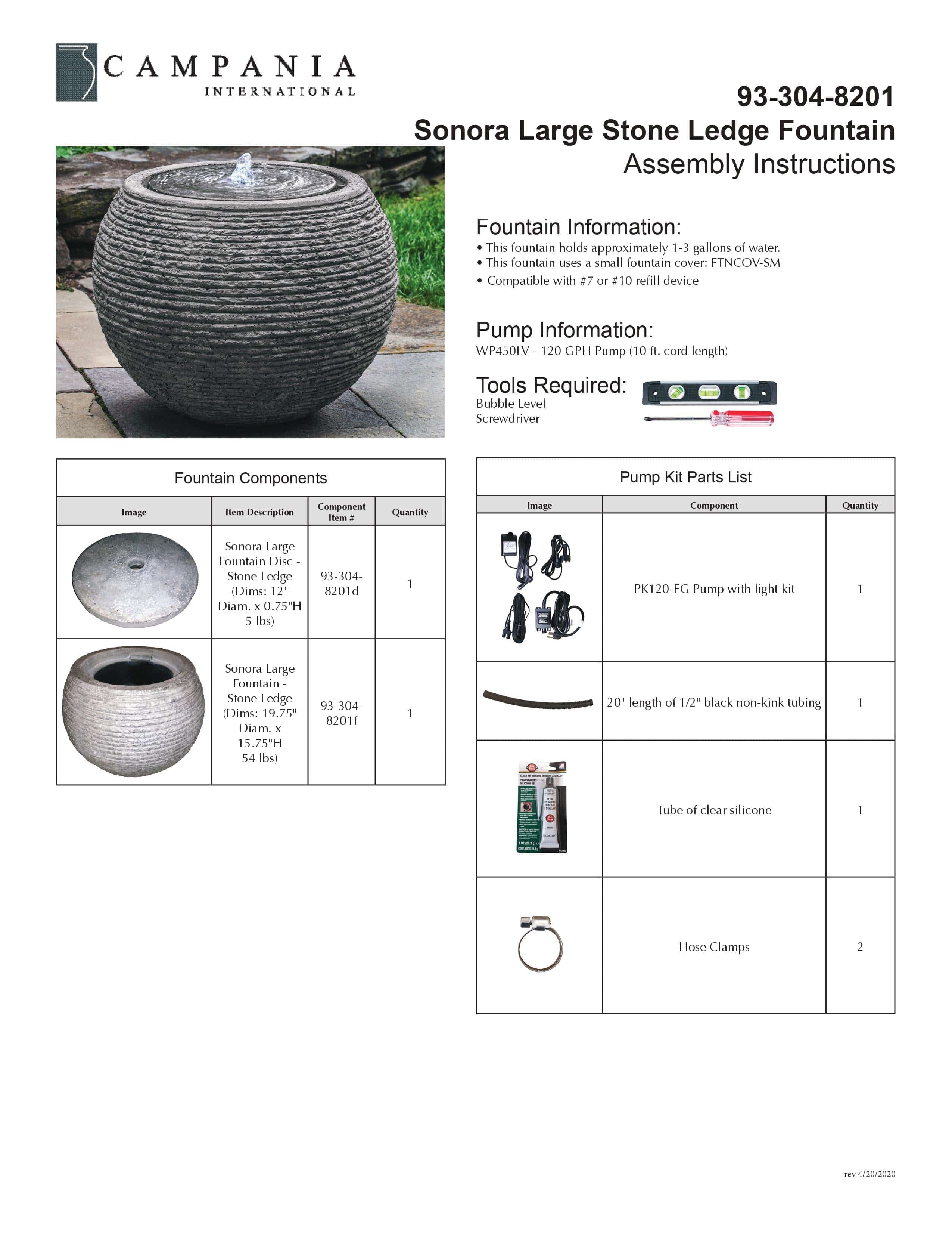 Sonora Large Fountain - Outdoor Art Pros