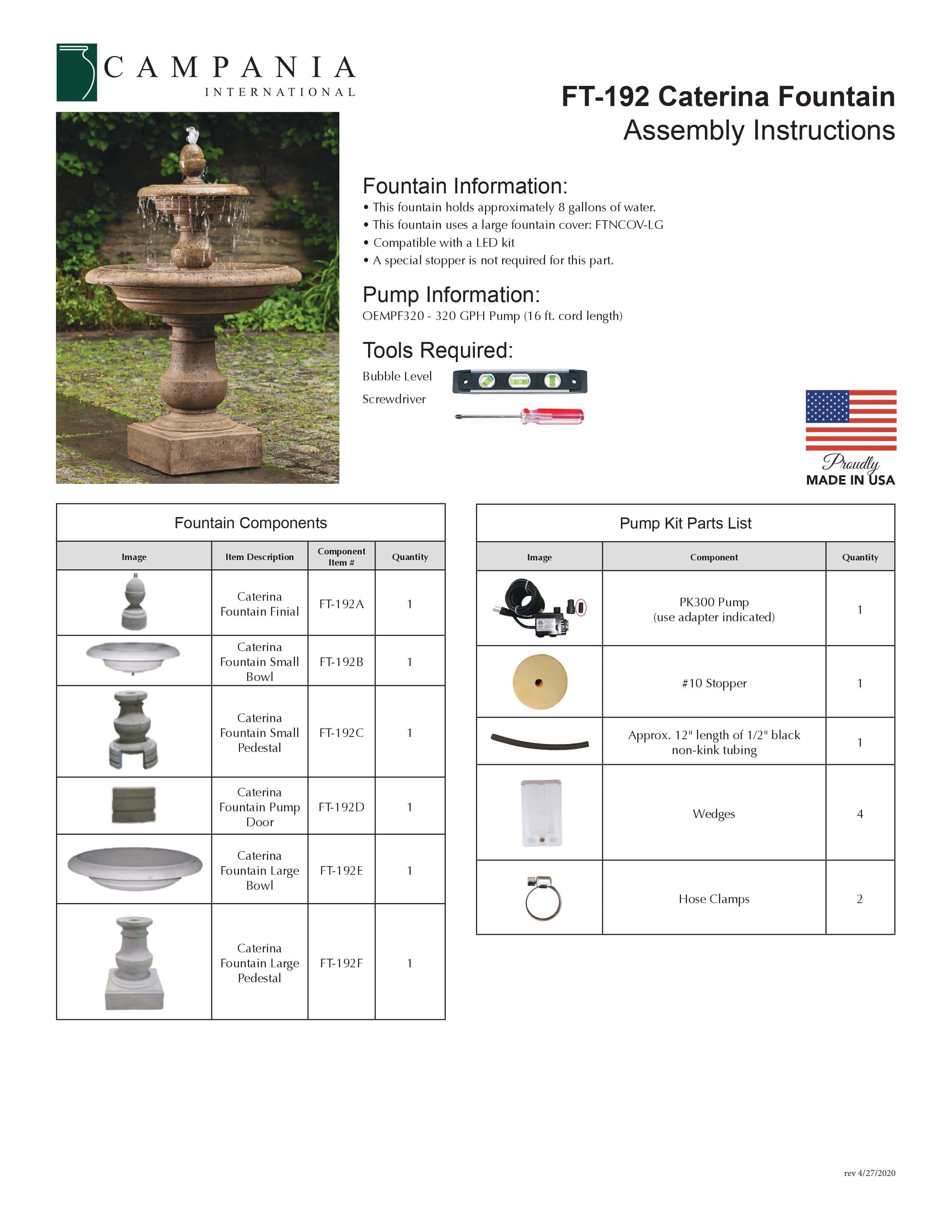 Caterina Tiered Water Fountain - Outdoor Art Pros