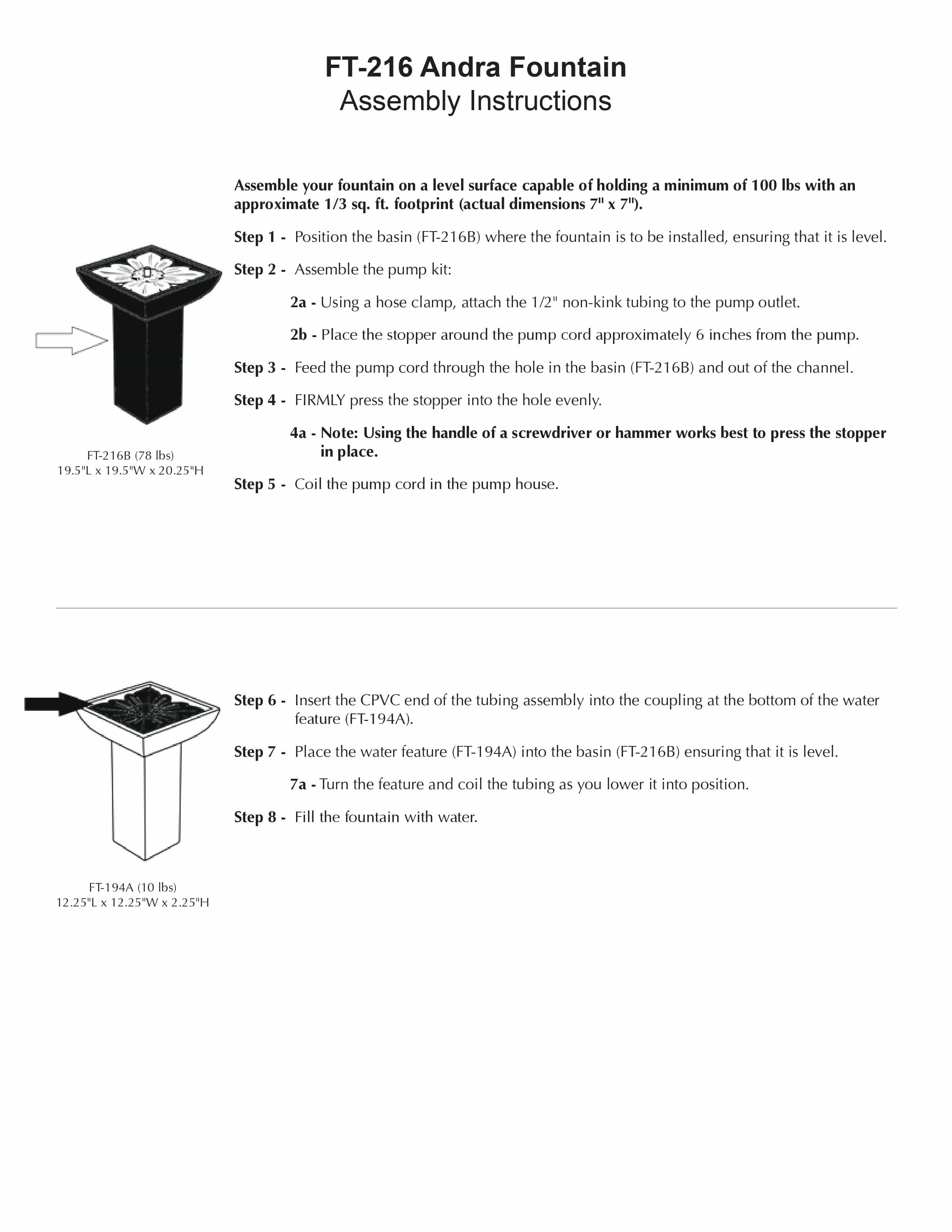 Andra Small Water Fountain - Outdoor Art Pros