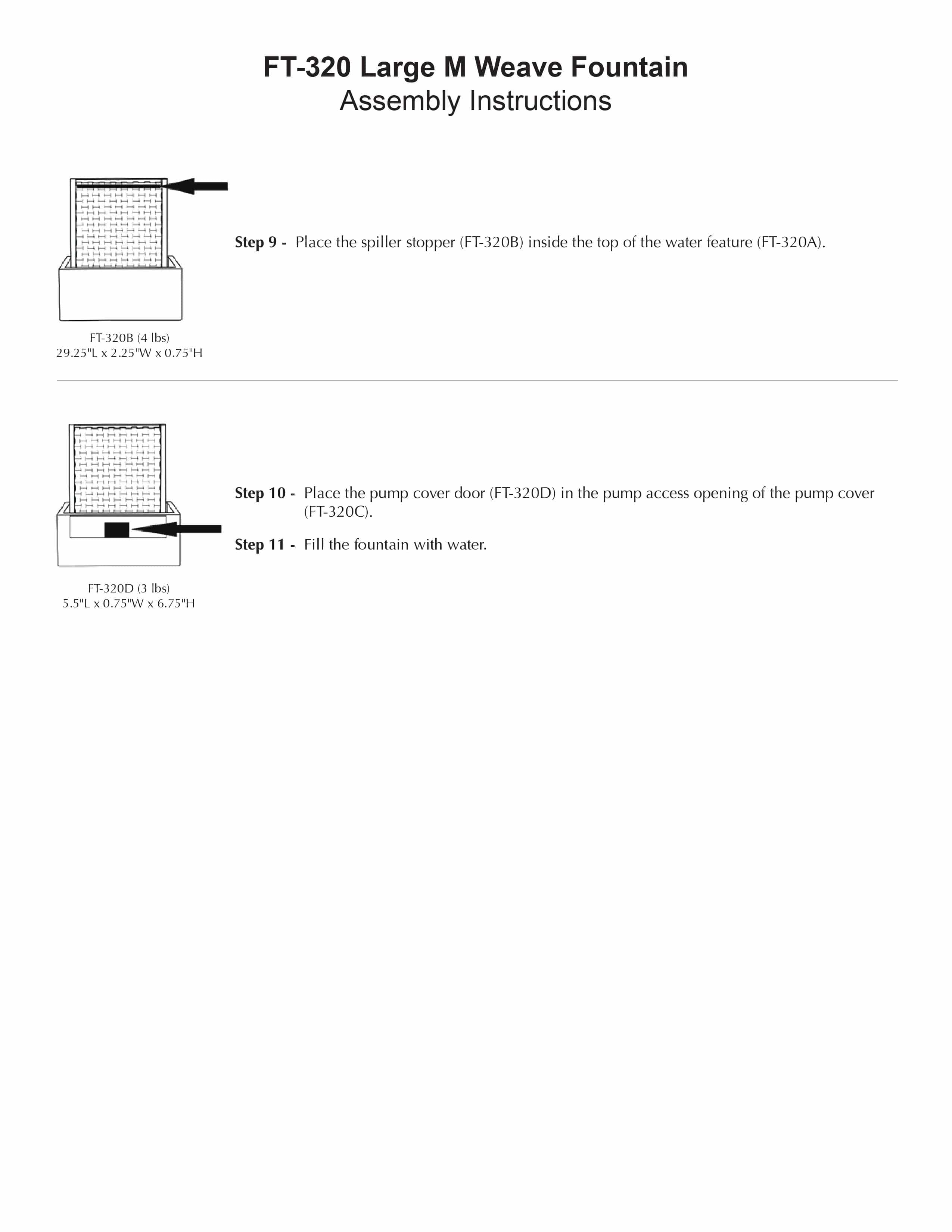 Large M Weave Wall Outdoor Fountain - Outdoor Art Pros