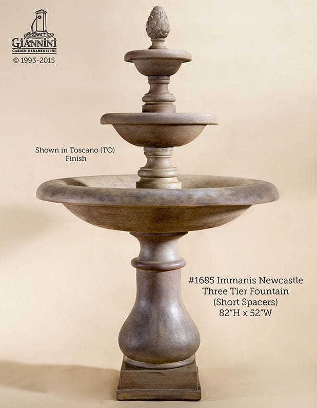 Immanis Newcastle Three Tier Fountain (Short Spacers) - Outdoor Art Pros
