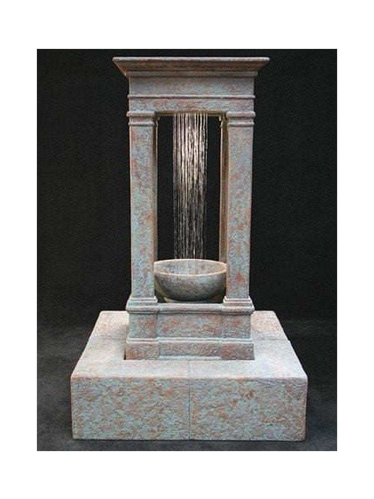 Old World Center Rain Outdoor Water Fountain - Tall with Bowl - Outdoor Art Pros