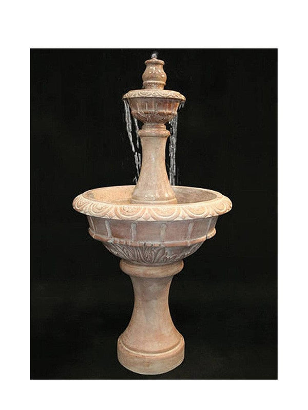 Roma Tiered Cast Stone Garden Fountain - Medium - Outdoor Art Pros