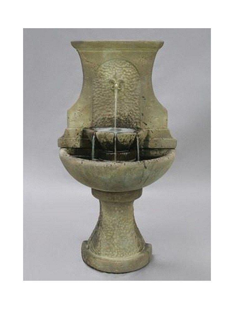 Floret Cast Stone Wall Outdoor Fountain - Outdoor Art Pros