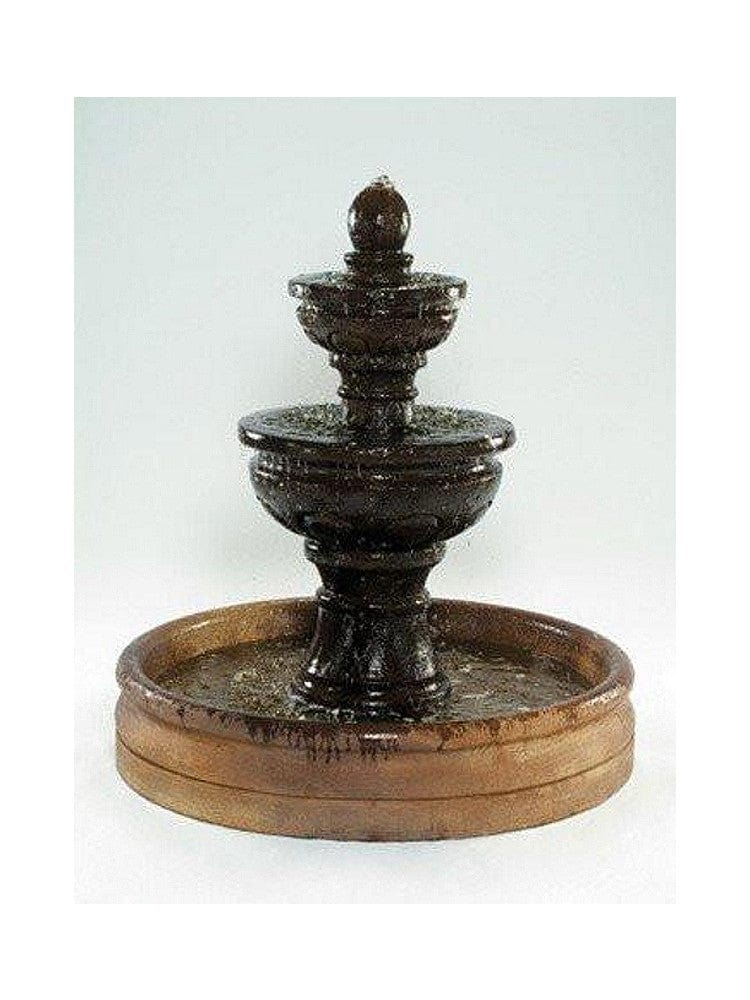 Baroque Outdoor Water Fountain With 46 Inch Basin - Outdoor Art Pros
