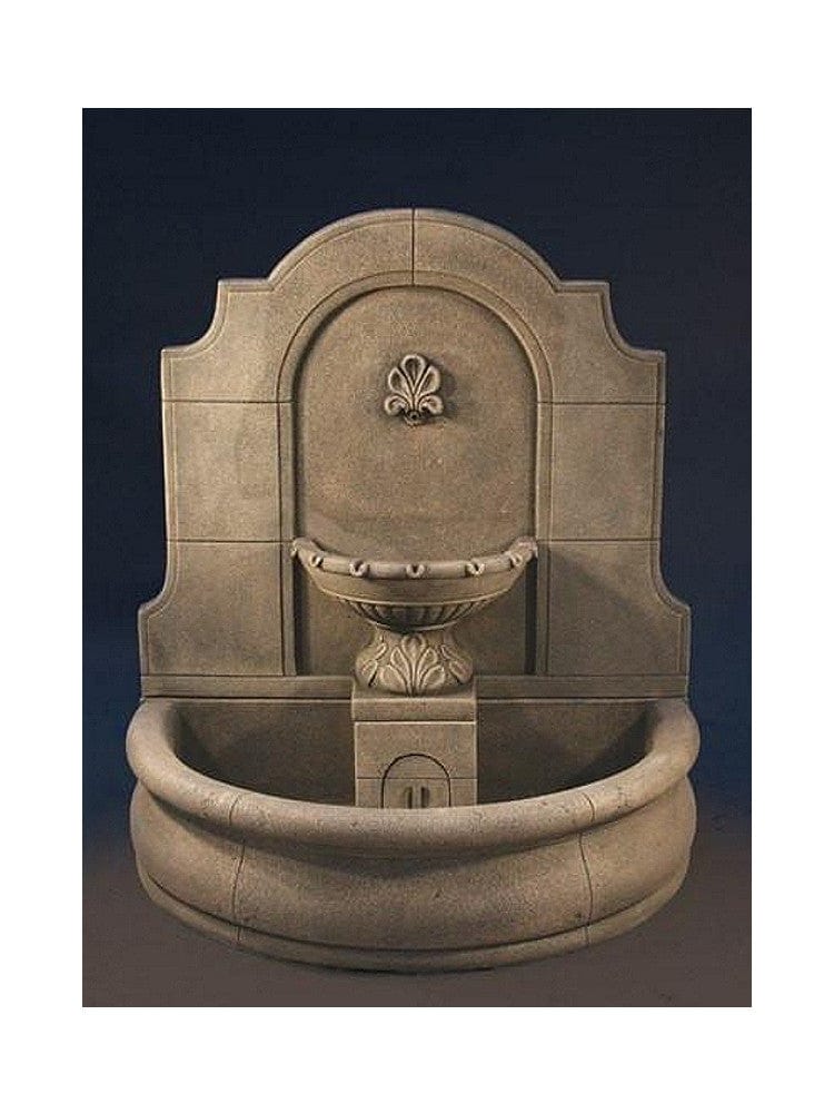 Provincial Outdoor Wall Water Fountain with Basin - Outdoor Art Pros