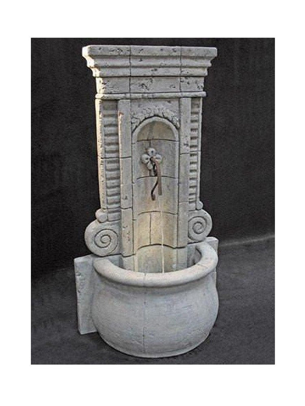 Champagne Wall Garden Water Fountain - Tall - Outdoor Art Pros