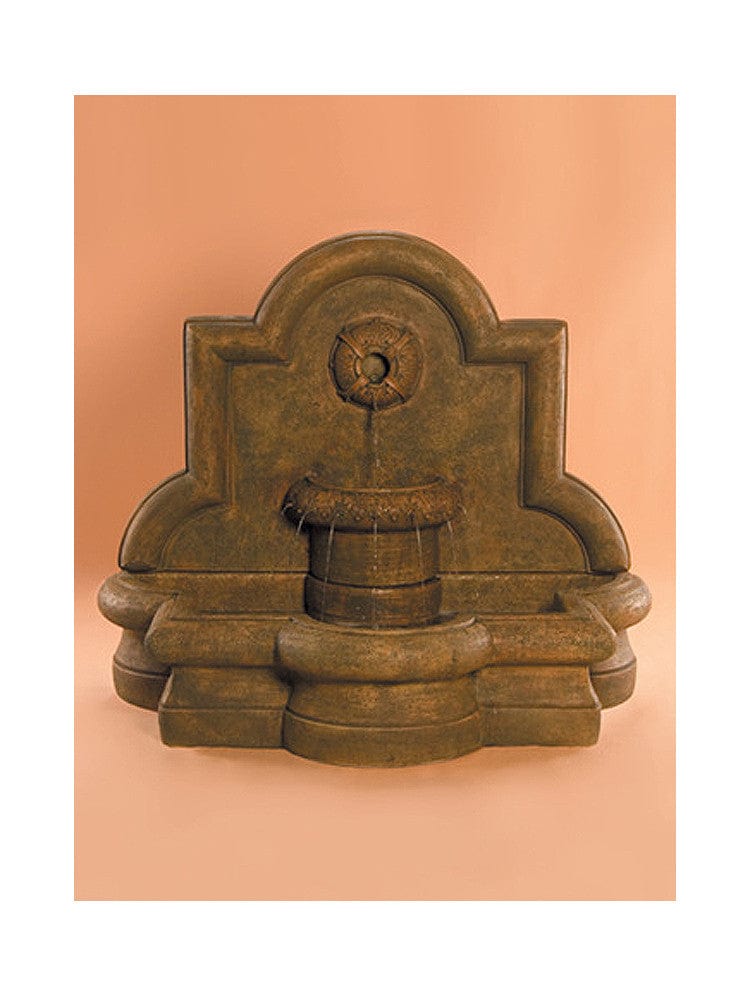 Rosette Quatrefoil Wall Outdoor Fountain - Outdoor Art Pros