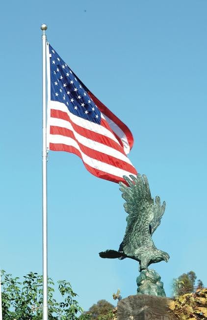 Brass Baron Freedom Eagle Garden Sculpture - Brass Baron - Outdoor Art Pros