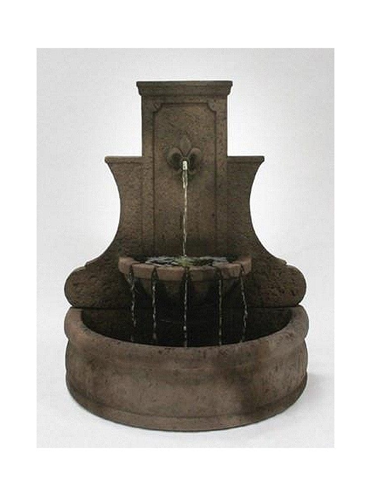 Fleur de Lis Wall Garden Water Fountain - Outdoor Art Pros