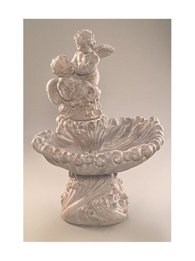 Pouring Angels Cast Stone Garden Fountain - Outdoor Art Pros