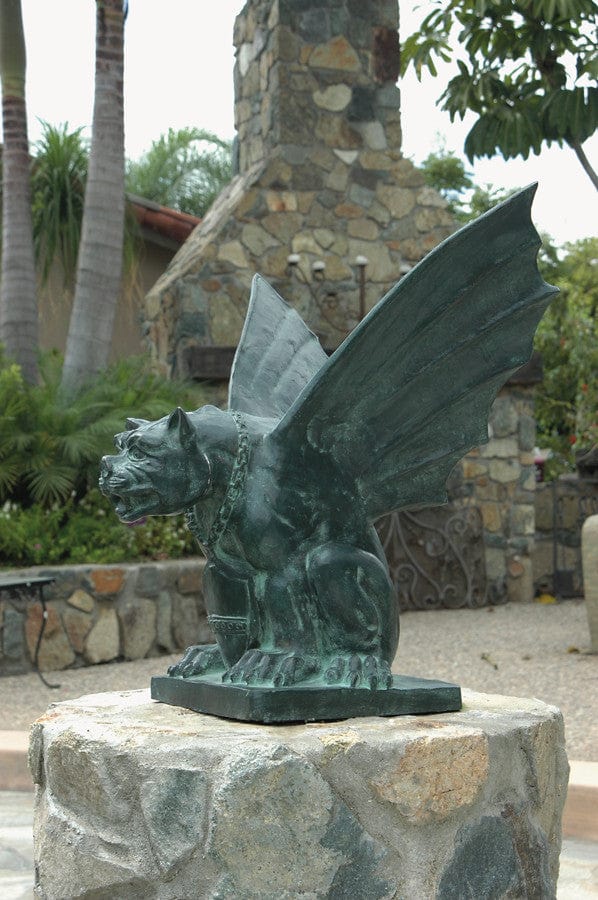 Brass Baron Large Gargoyle Bronze Statue - Brass Baron - Outdoor Art Pros