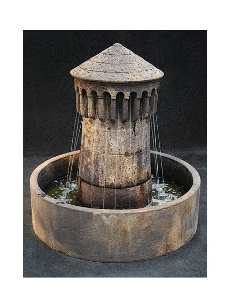 Bastia Cast Stone Outdoor Fountain - Small - Outdoor Art Pros