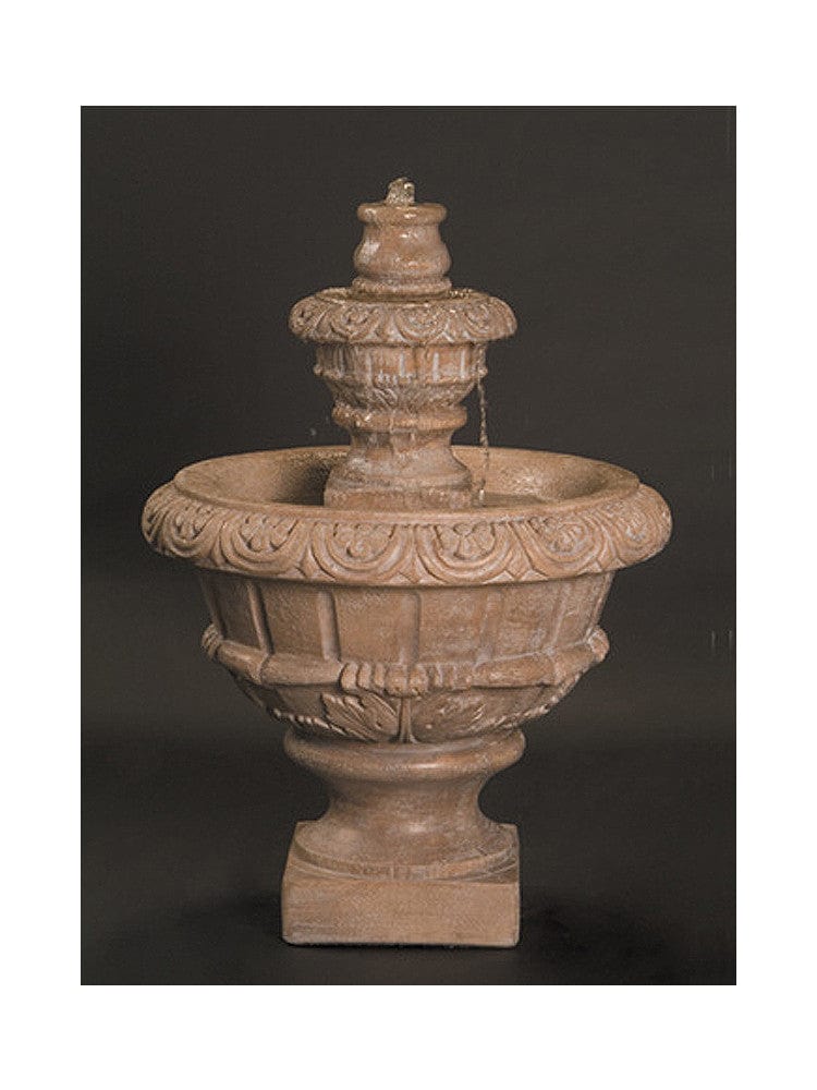 Roma Cast Stone Outdoor Fountain - Small - Outdoor Art Pros