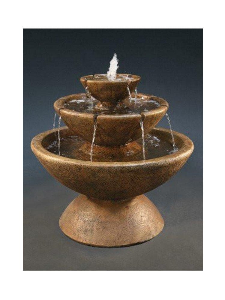 3-Tier Color Bowl with Lips Small Water Fountain - Outdoor Art Pros
