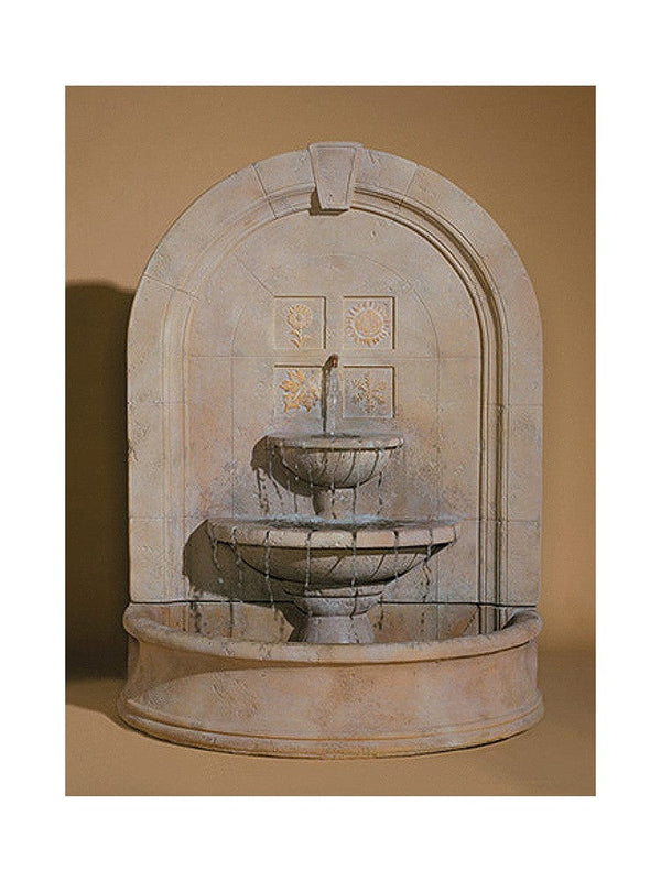 Seasons Change Cast Stone Wall Outdoor Fountain - Outdoor Art Pros