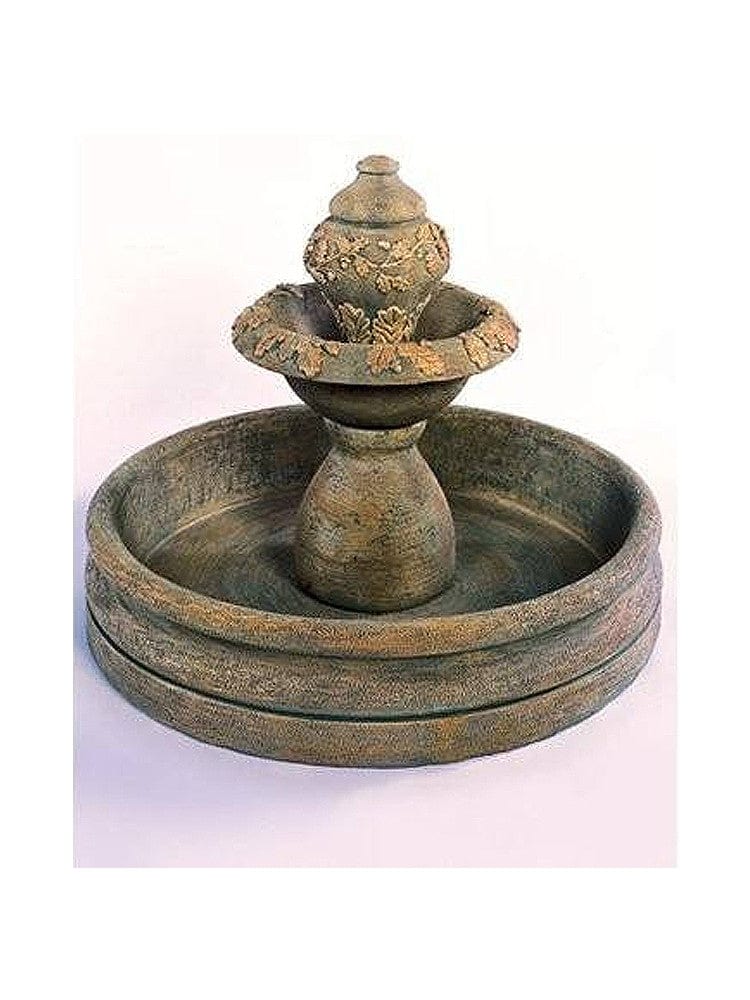 Oak Outdoor Water Fountain with 46 Inch Basin - Outdoor Art Pros