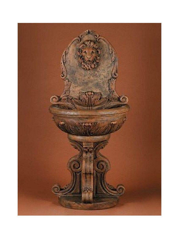 Classic Lion Wall Water Fountain - Outdoor Art Pros
