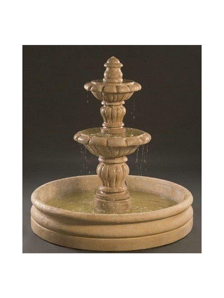 Espana 2 Tier Garden Fountain with 46" Basin - Outdoor Art Pros