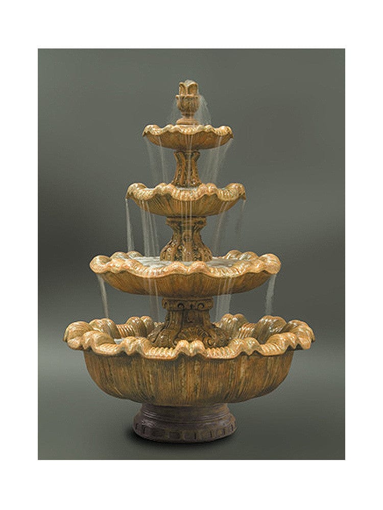 Italian 4-Tier Outdoor Water Fountain - Outdoor Art Pros