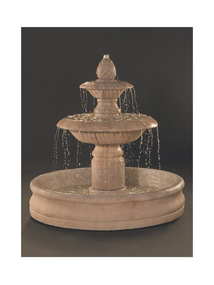 Venetian Two Tier Outdoor Fountain With 55 Inch Basin - Outdoor Art Pros