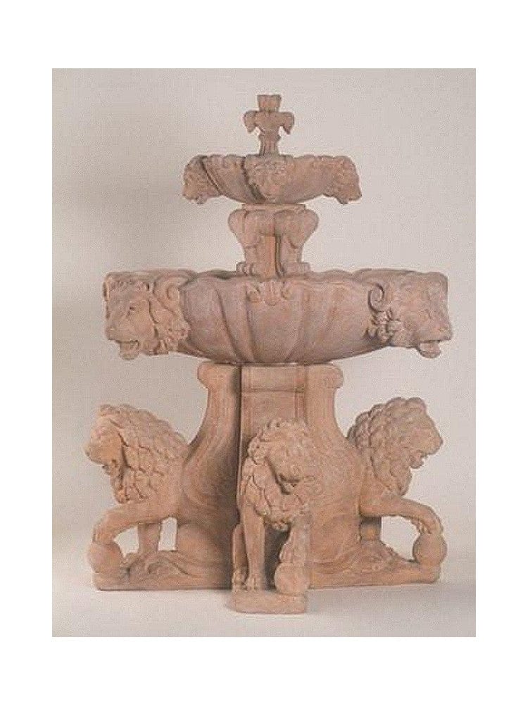 Lion Outdoor Water Fountain For Pond - Large - Outdoor Art Pros