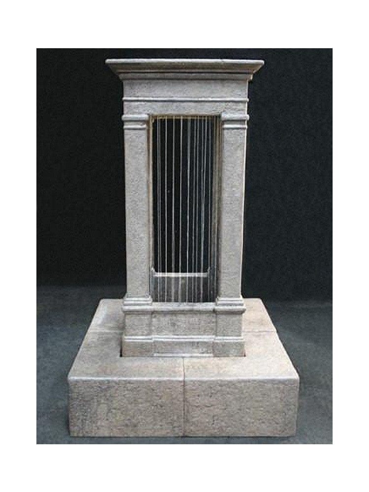 Old World Curtain Rain Outdoor Water Fountain - Tall - Outdoor Art Pros