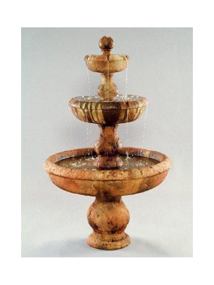 Old Classic 3-Tier Garden Water Fountain - Outdoor Art Pros